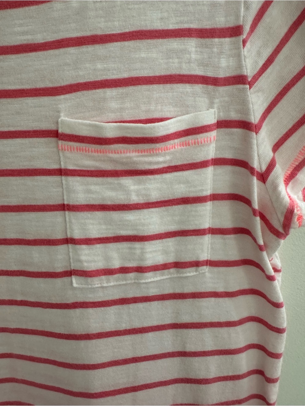 Vineyard Vines Cotton Mini T Shirt Dress Pink White Stripe Ombre Preppy XS - Picture 5 of 7
